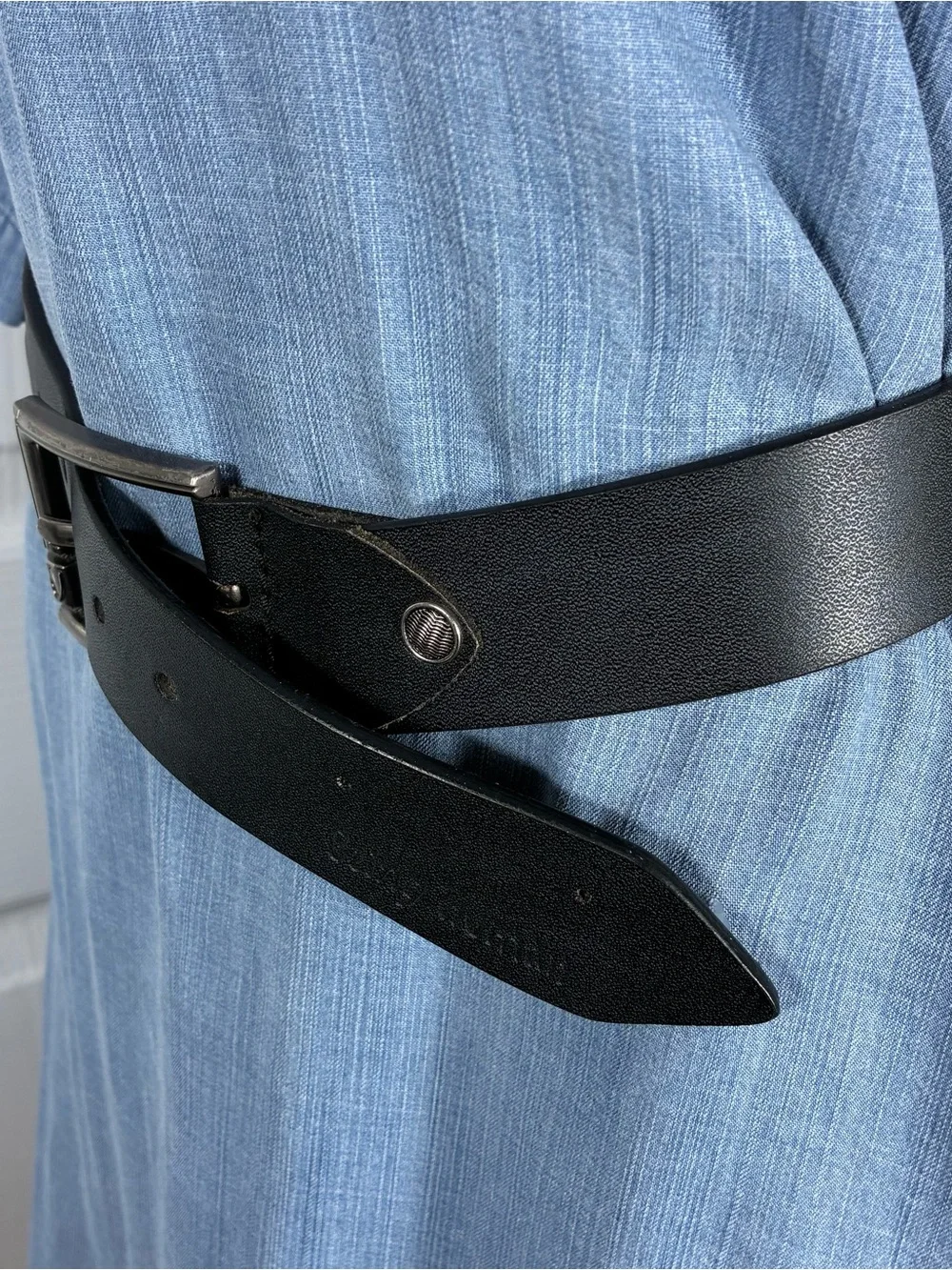Plus size Being Human Womens belt Sz 2XL leather heart engraved buckle